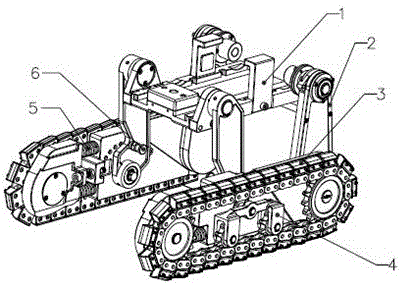 Chain crawler vehicle chassis with adjustable height