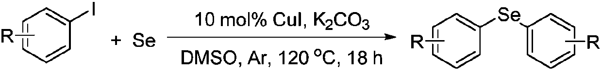 Preparation method for diphenyl diselenium compound