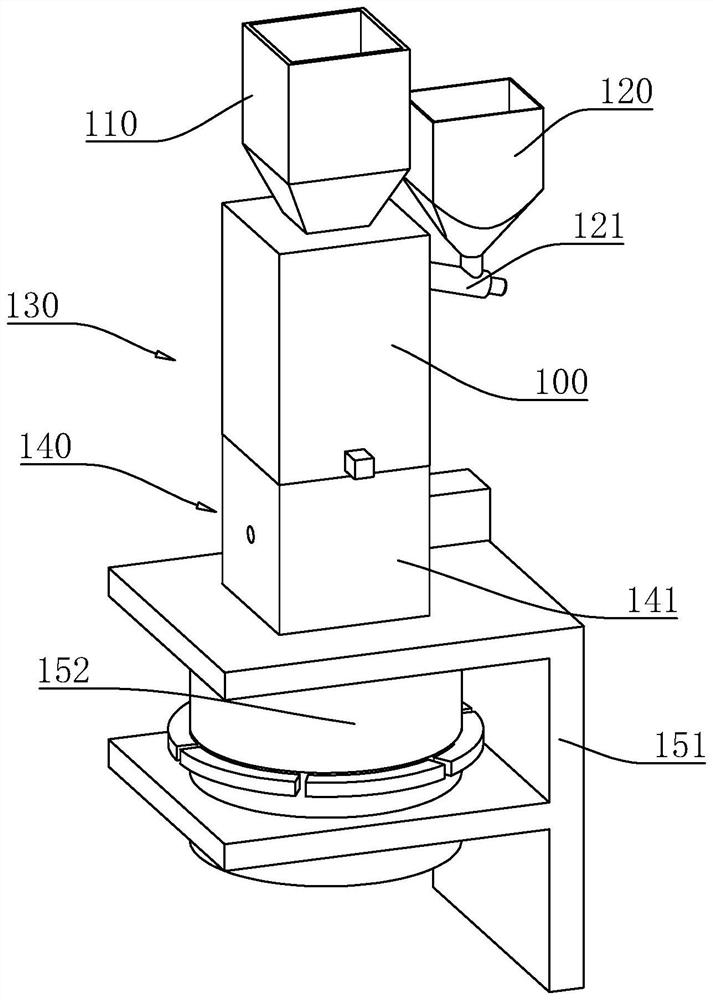 A color masterbatch mixing device and a plastic bottle injection molding process