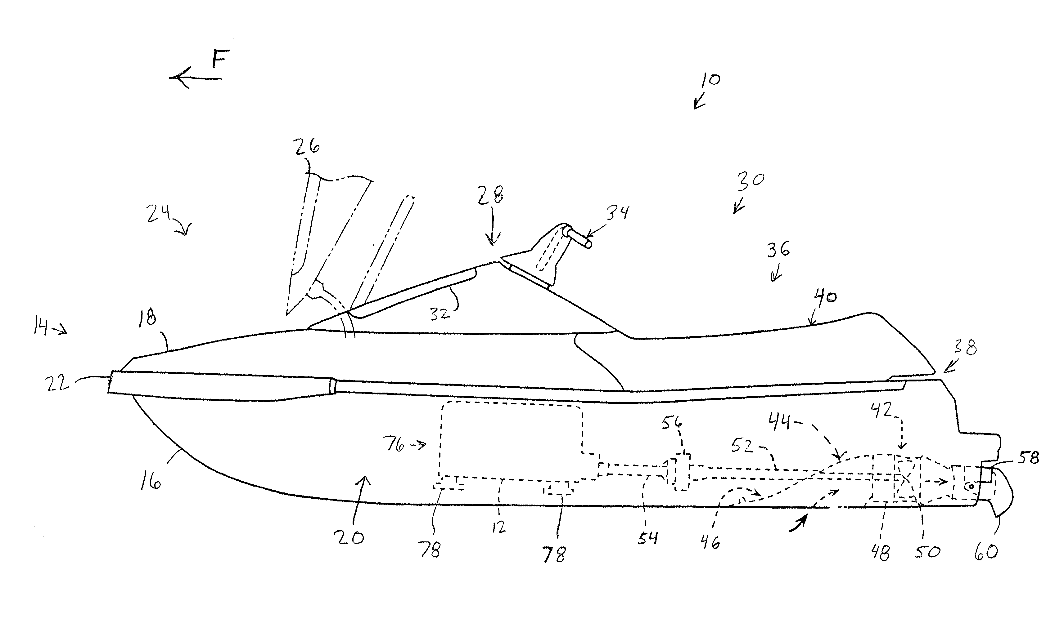 Engine control unit for water vehicle