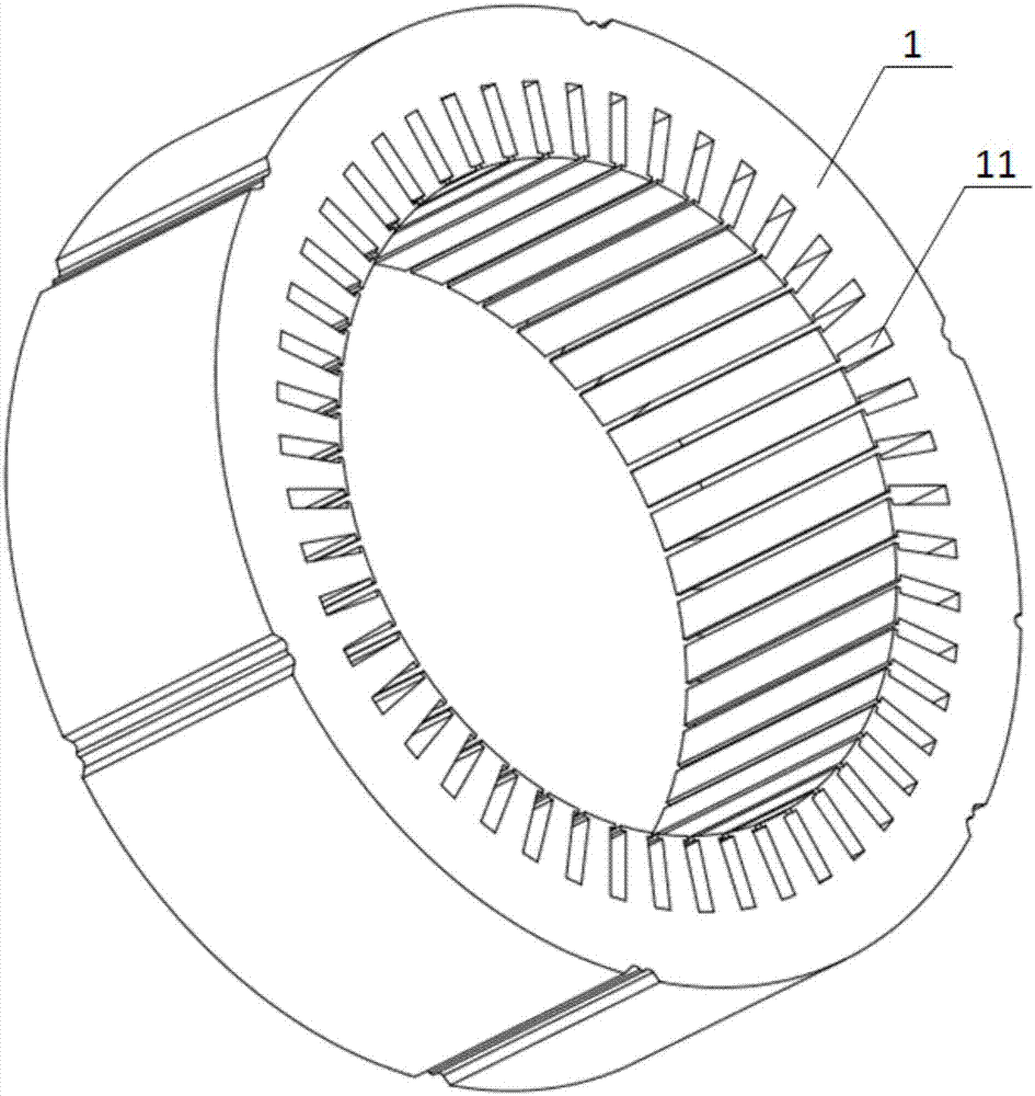 Novel winding motor stator