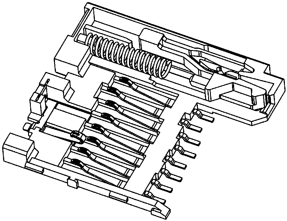 TF card connector assembling machine