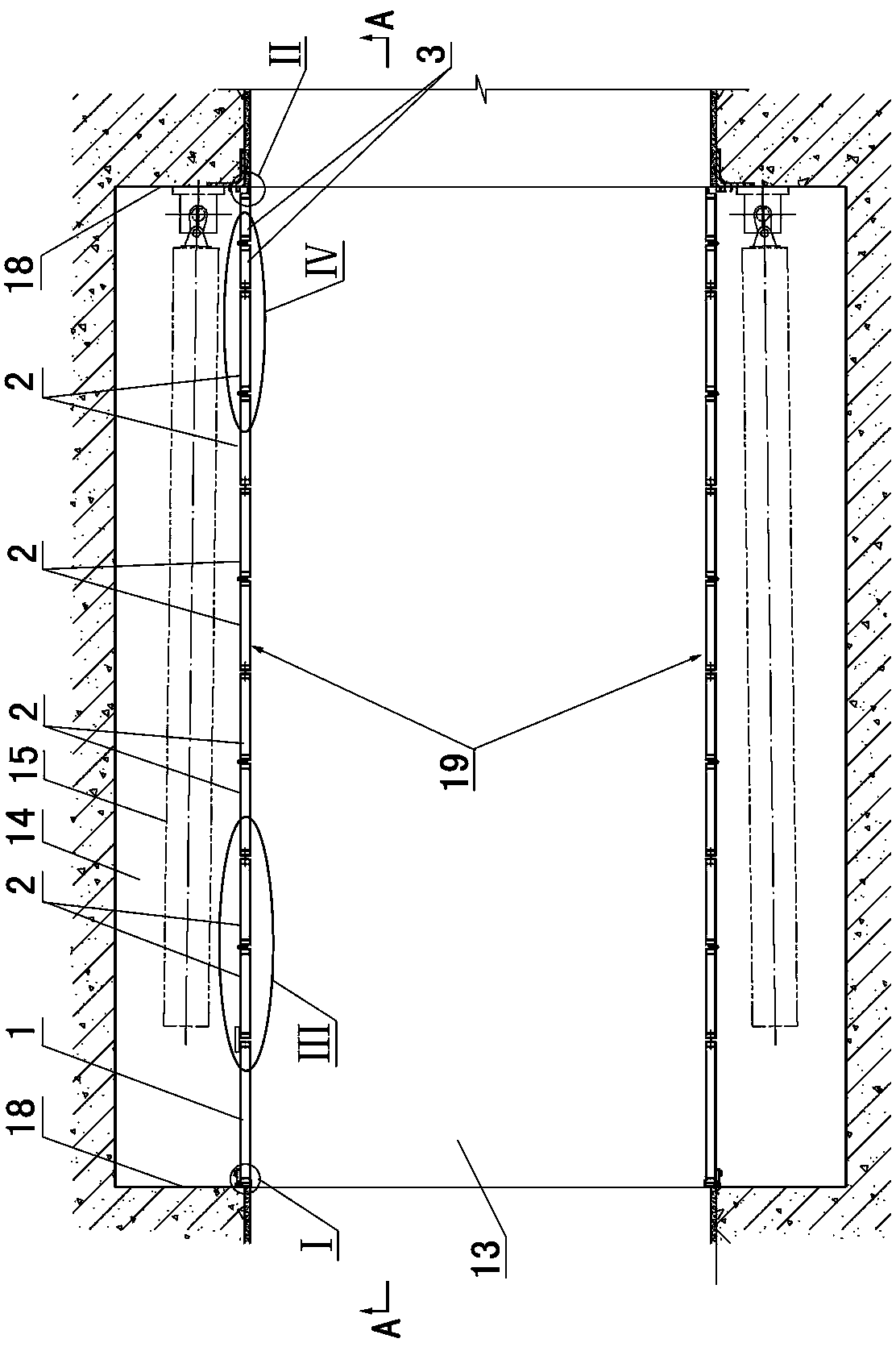 Folding type disguising door of protective section of subway entrance and subway exit