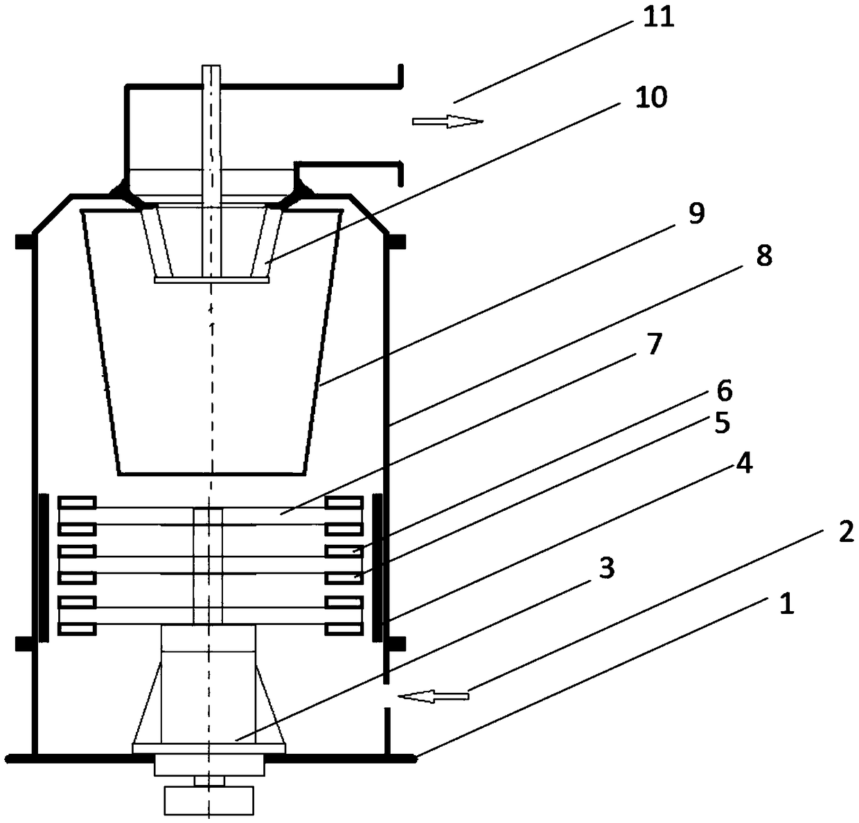 A depolymerization process and device for nanopowder