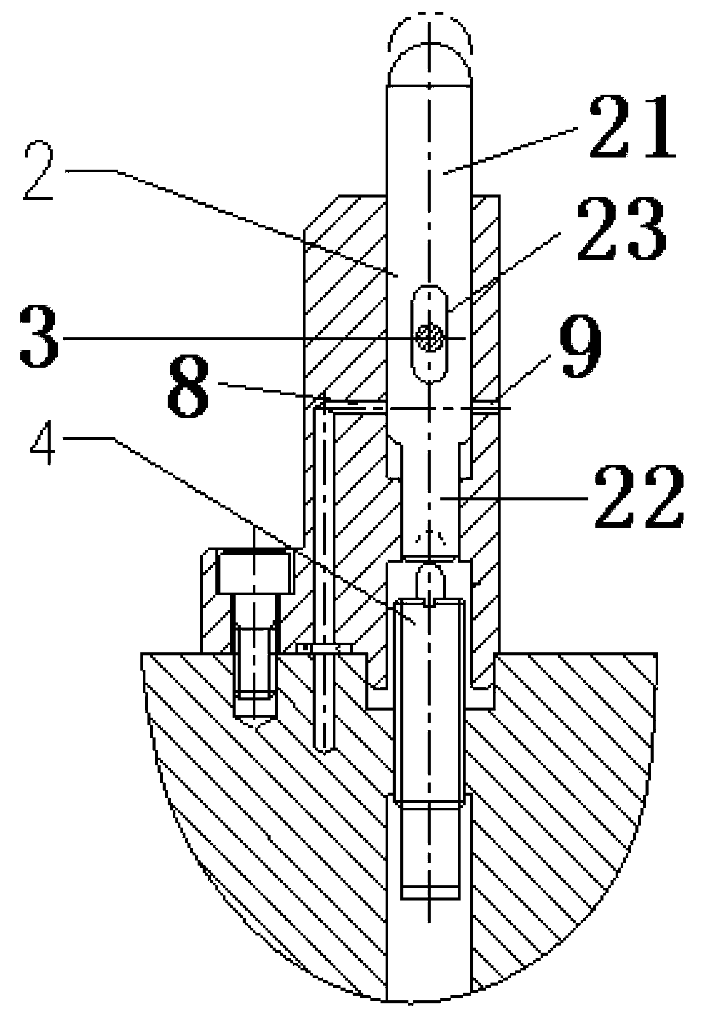 Feedback device for detecting descending position of workpiecepretargeting tray