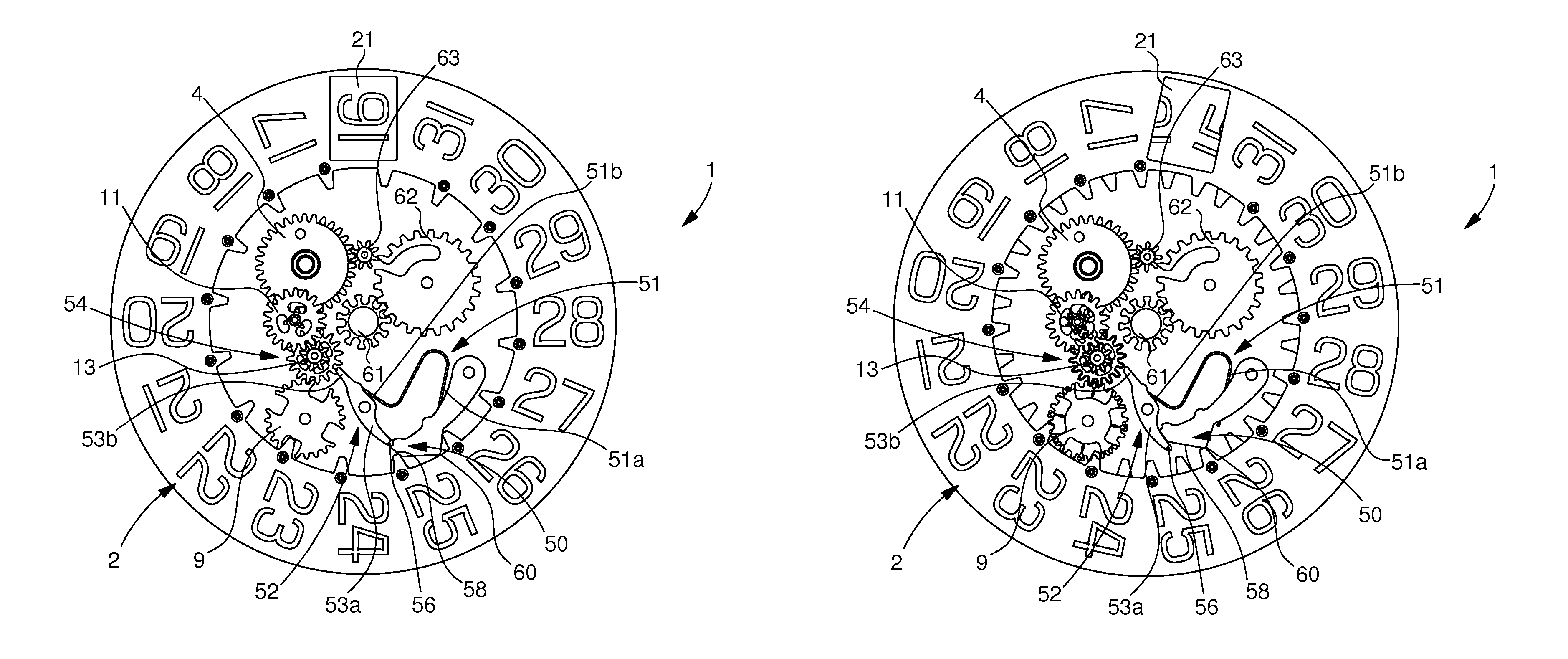 Device that assists in maintaining the position of a date indicator disc for a timepiece