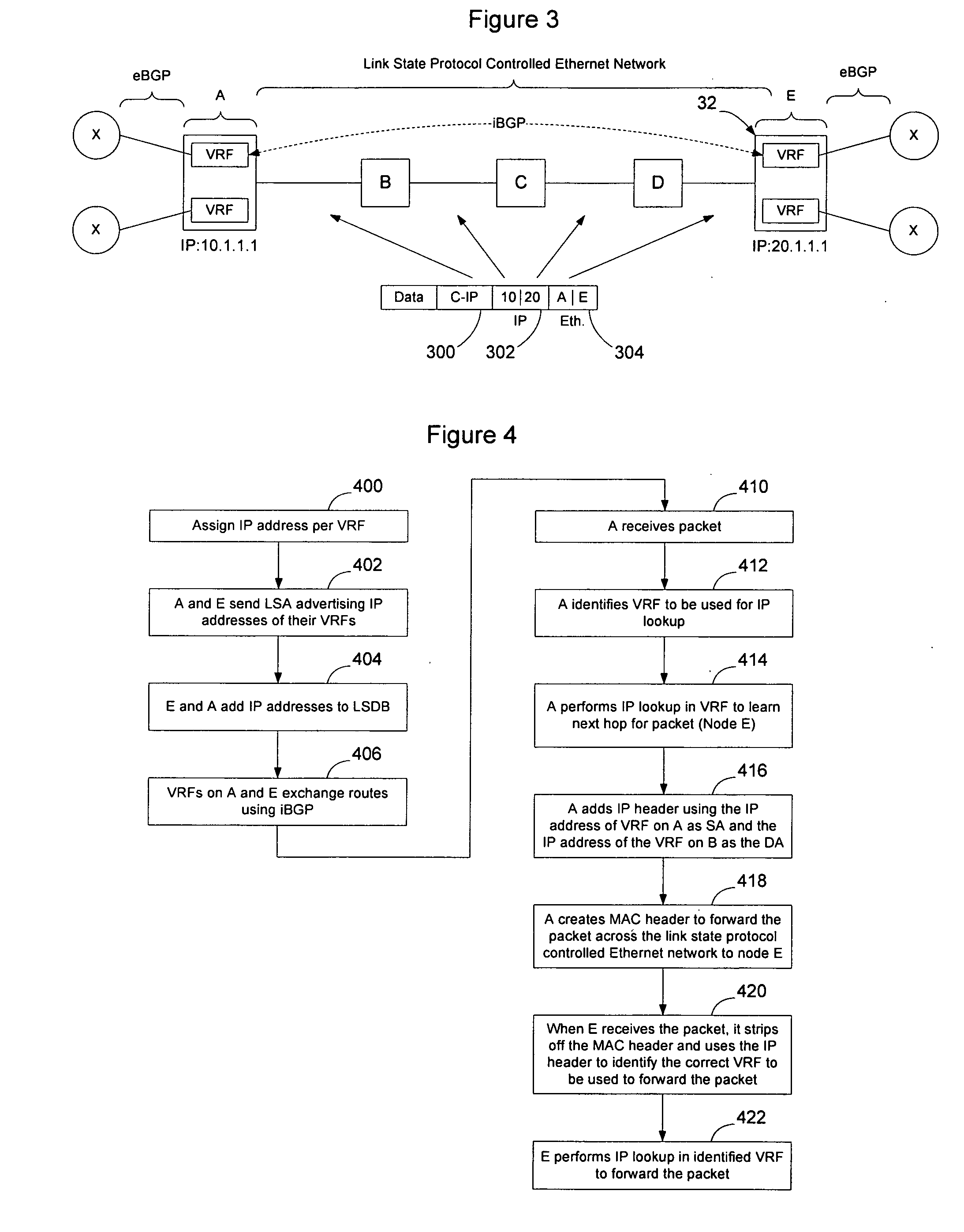 Implementation of VPNs over a link state protocol controlled Ethernet network