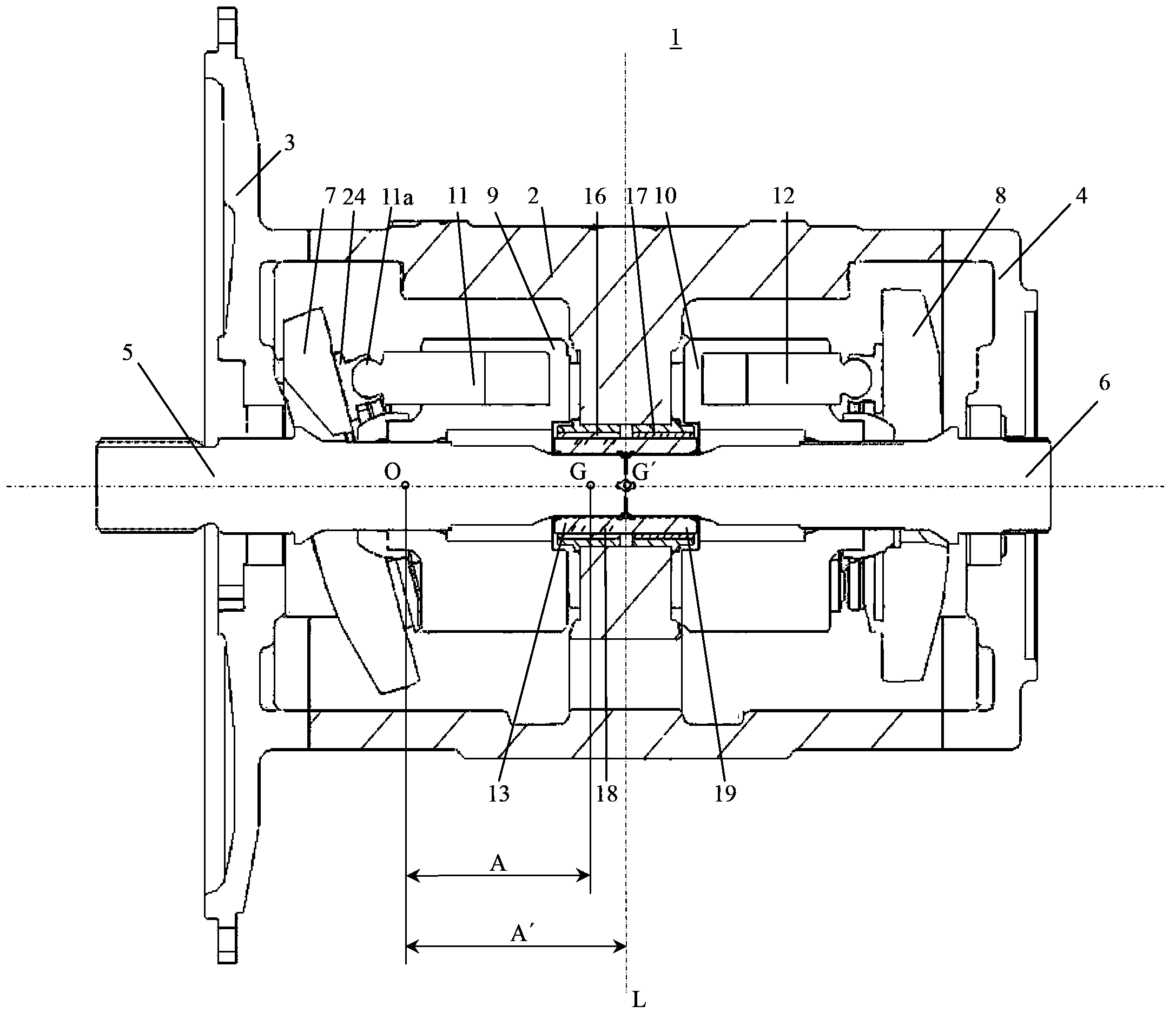 Hydraulic pump for excavator, and excavator with same