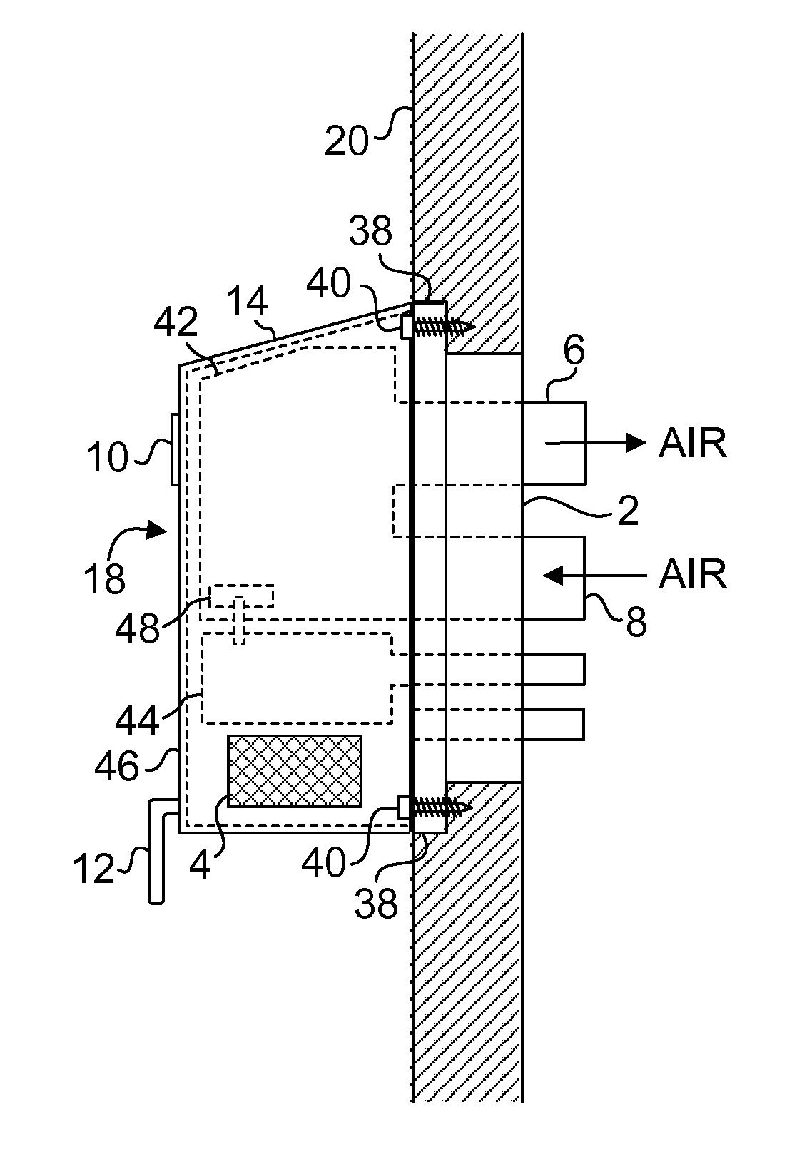 Plug and play modular comfort device and interface template adapted to said plug and play modular comfort device