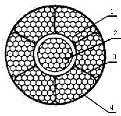 7 split conductor with cable copper core section of 3500mm&lt;2&gt; and manufacturing method thereof