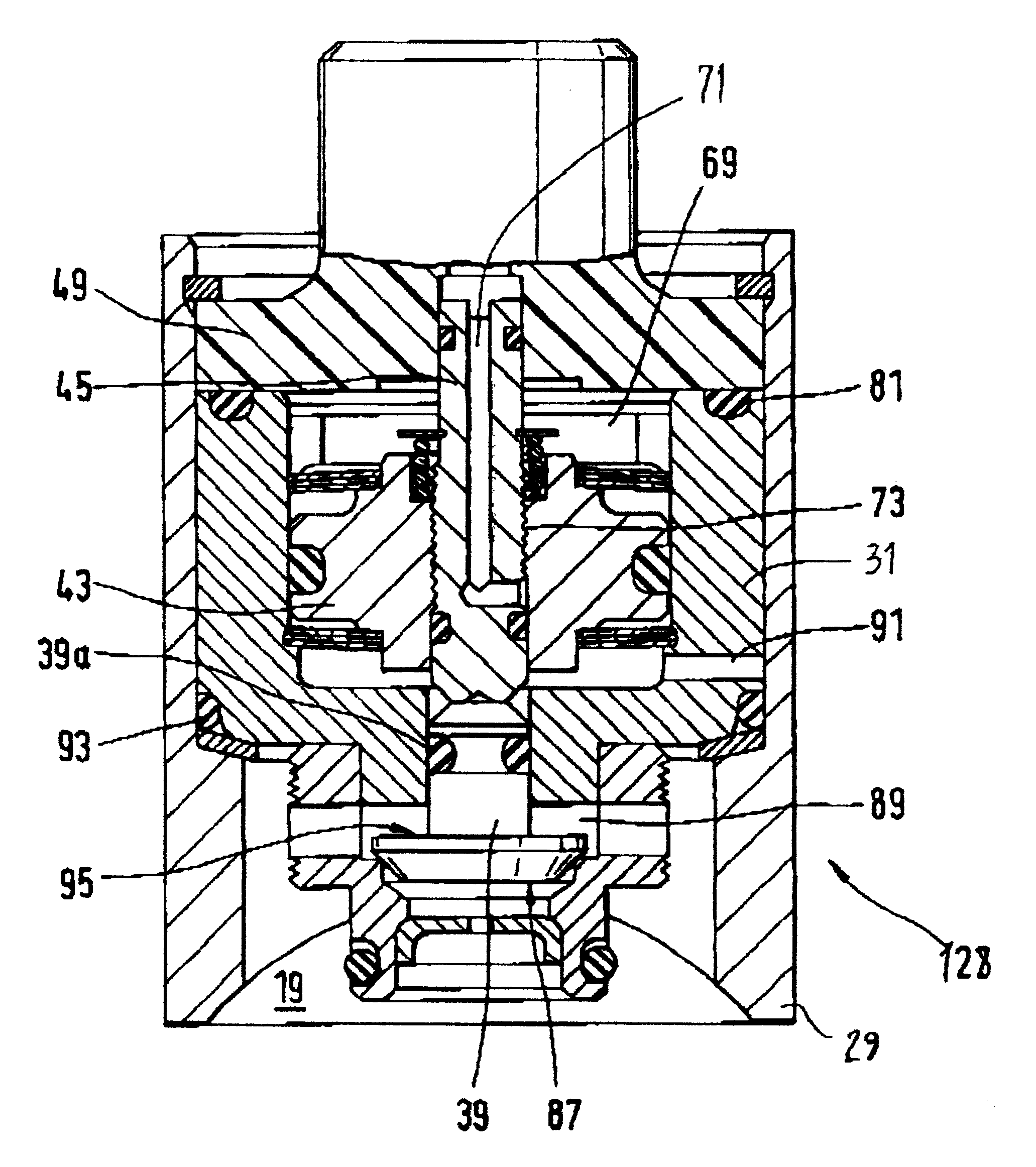 Pressure-dependent valve for a vibration damper