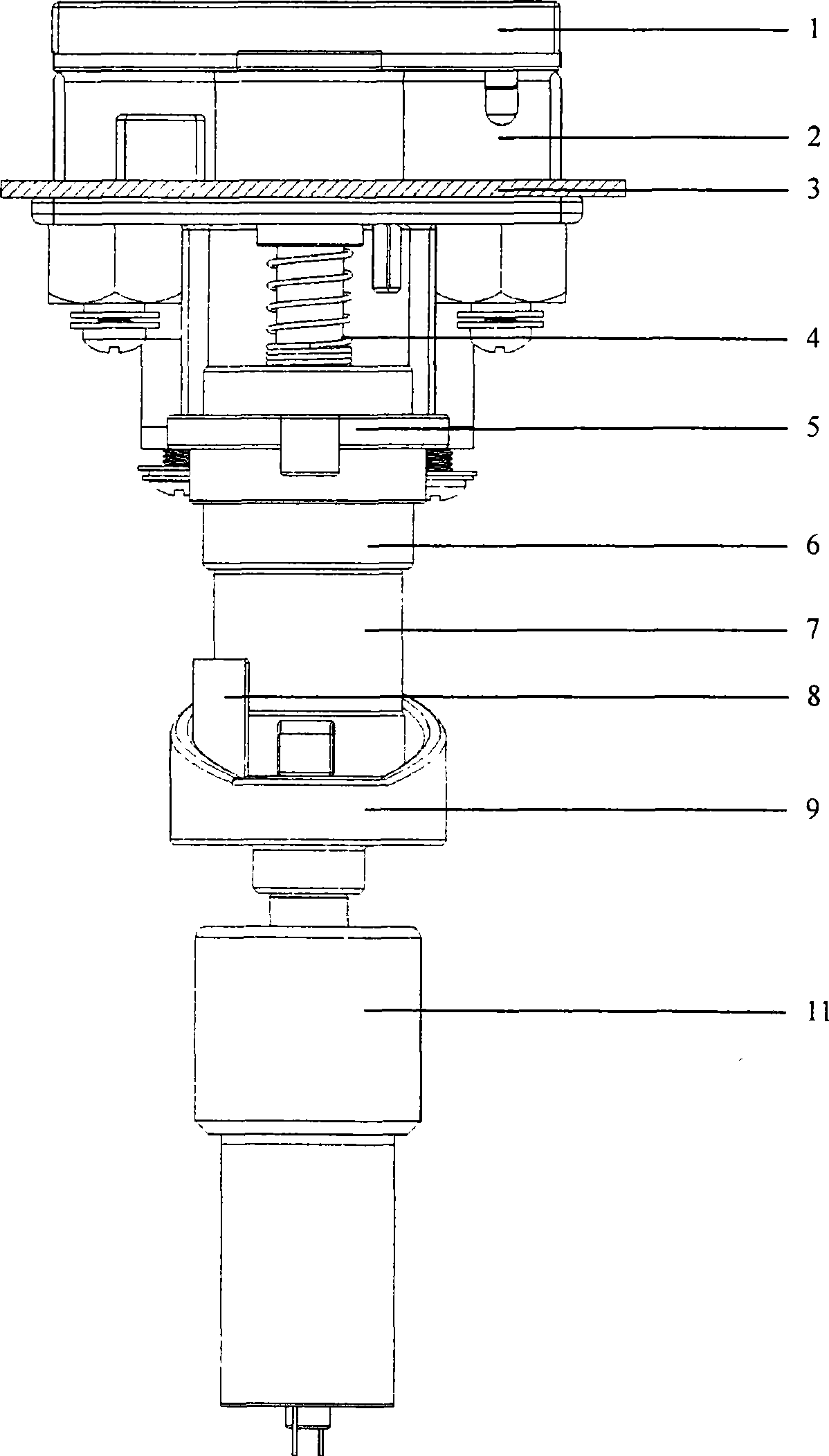 Electricity driving operation/exit apparatus for protection pressing board