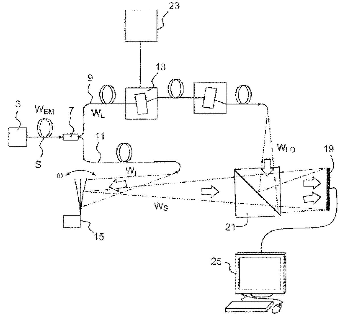 Digital off-axis heterodyne holographic interferometry for detecting vibration amplitude