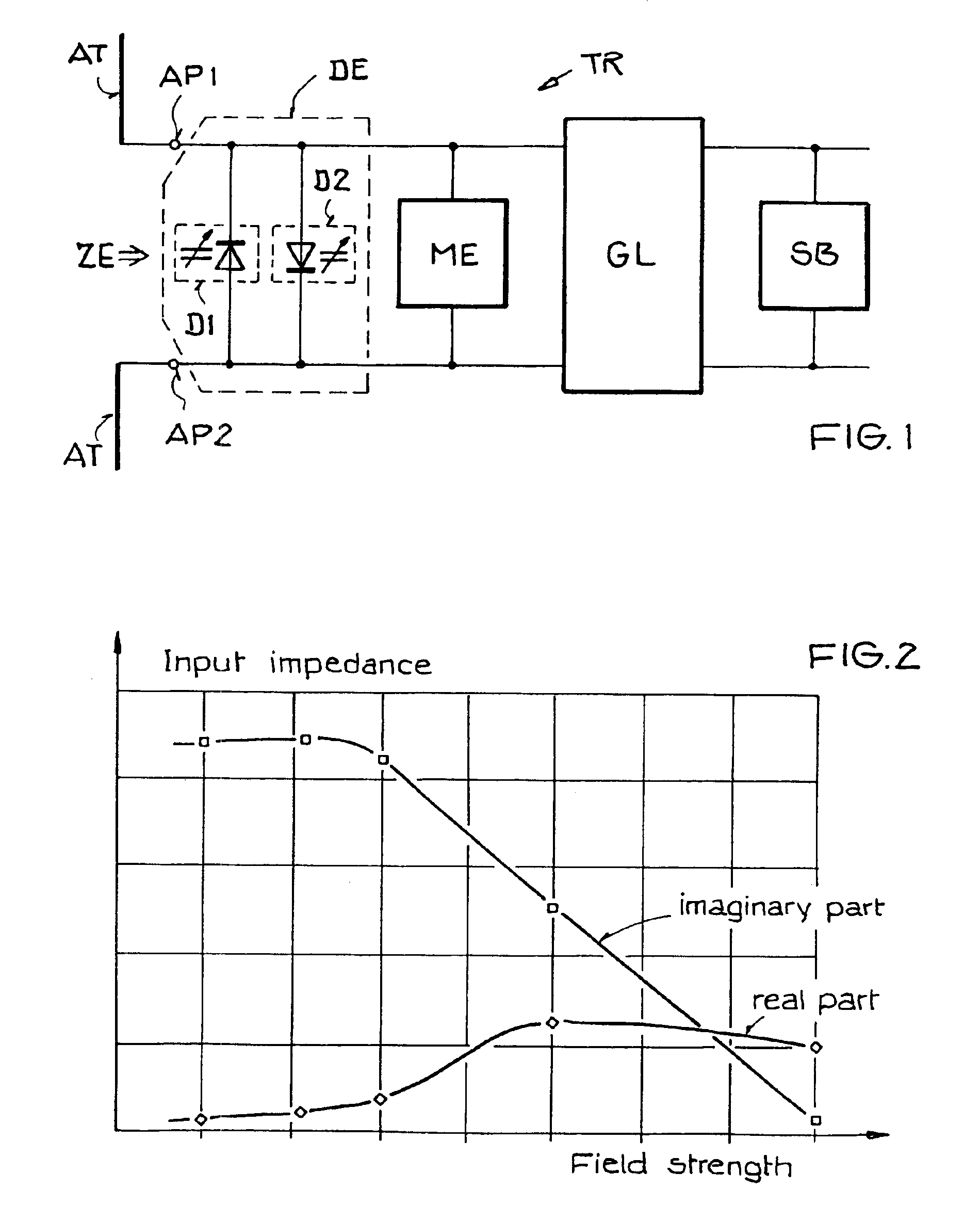 Circuit arrangement and method for deriving electrical power from an electromagnetic field