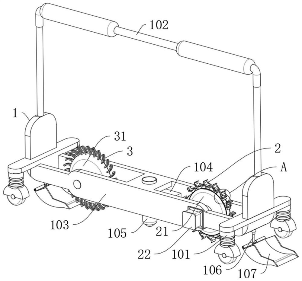 Dust removal device for highway construction