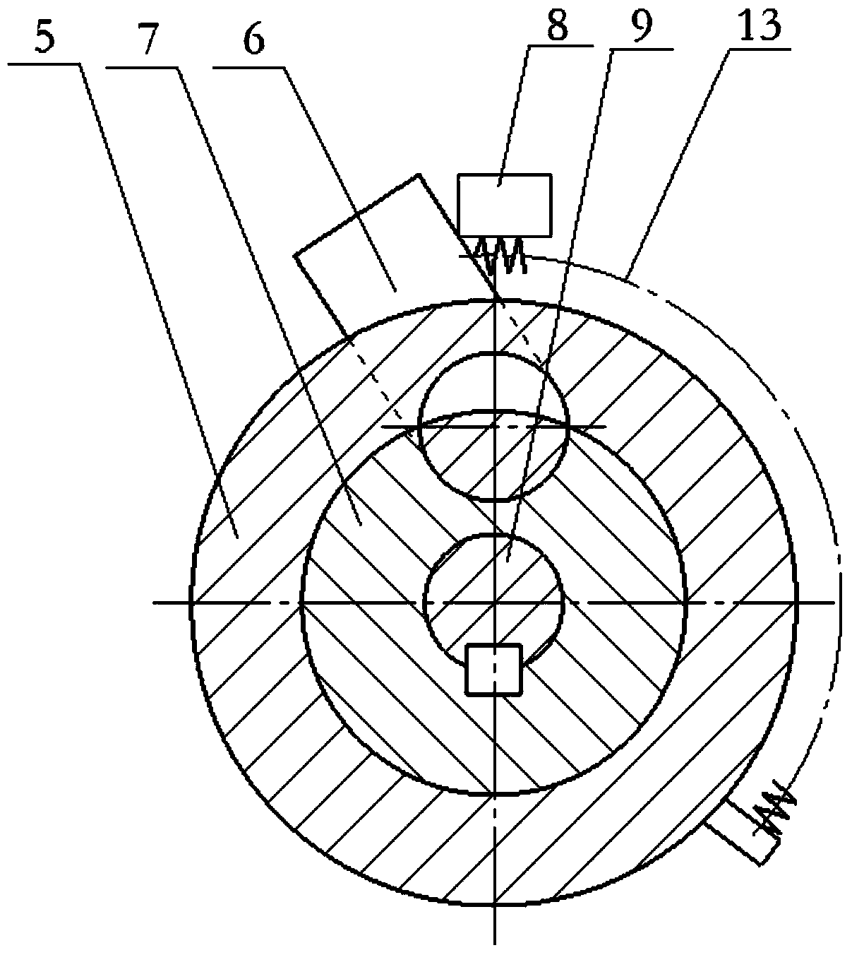 Torsion bar type underground focus suitable for cased wells with any slope