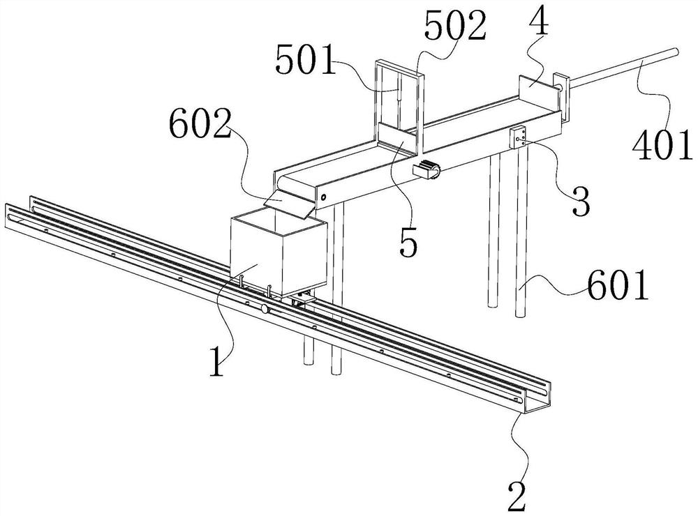 A timing feeding device for forage material for beef cattle breeding