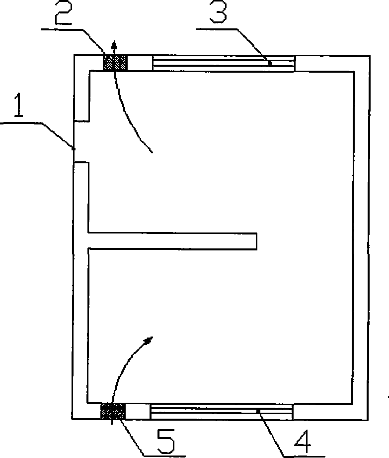 Embedded hidden type indoor fresh air purification system