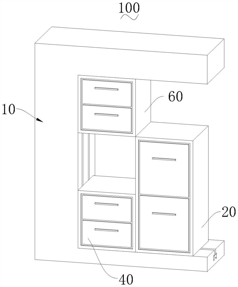 Intelligent lifting storage cabinet