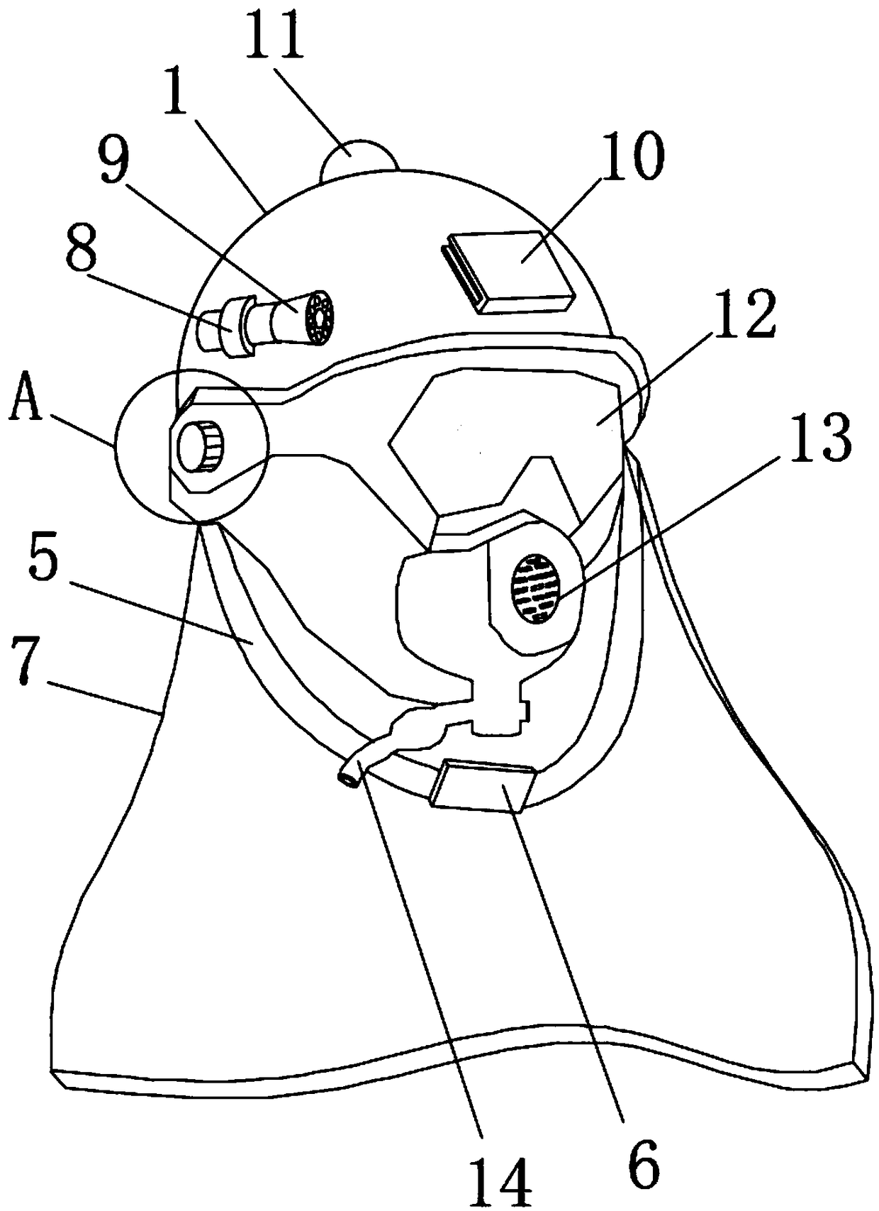 Fire-fighting helmet