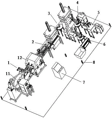 Stamping welding production line