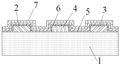 Surface passivation structure for III-V group nitride device and device thereof