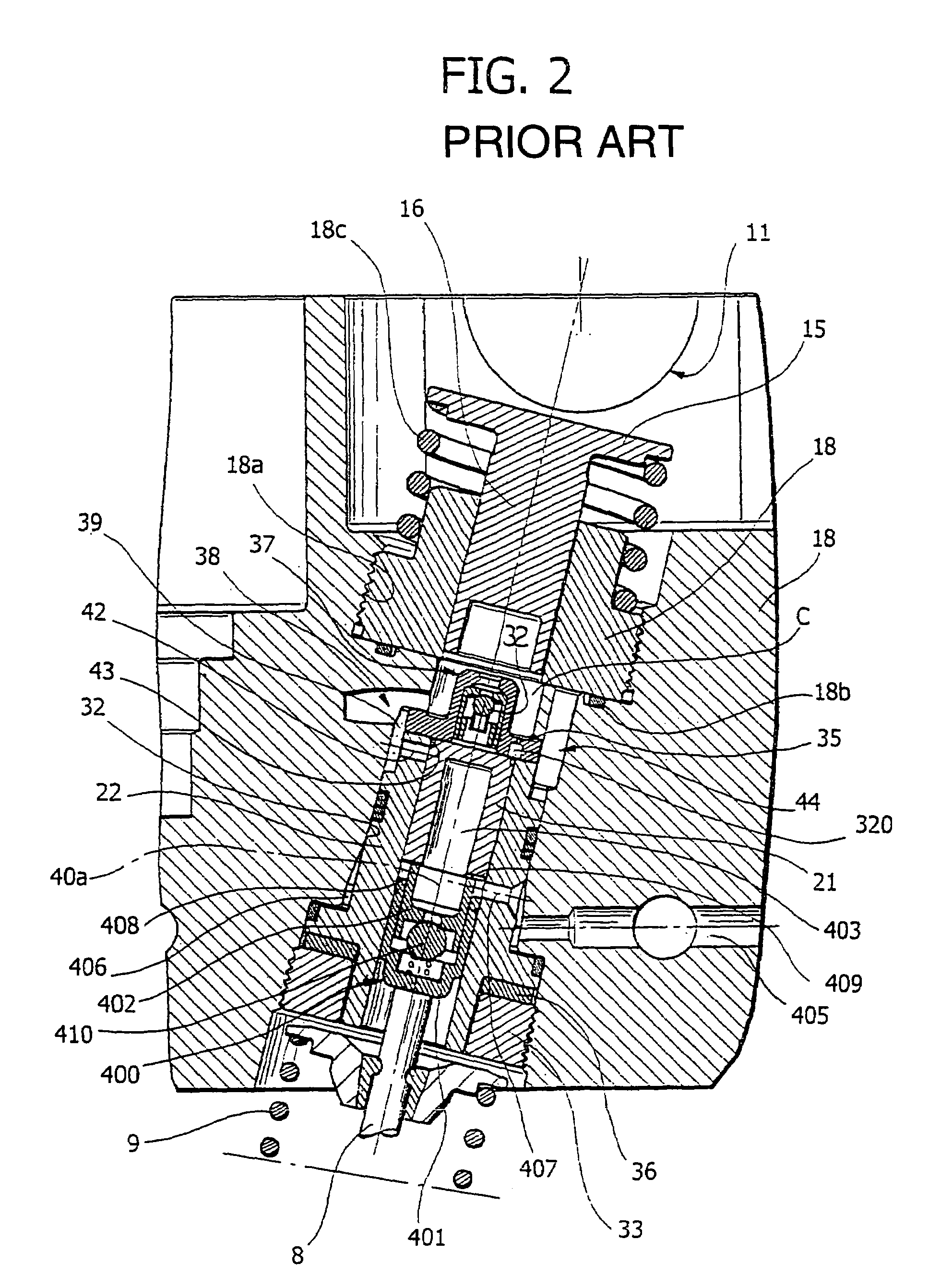 Internal combustion engine having valves with variable actuation each provided with a hydraulic tappet at the outside of the associated actuating unit