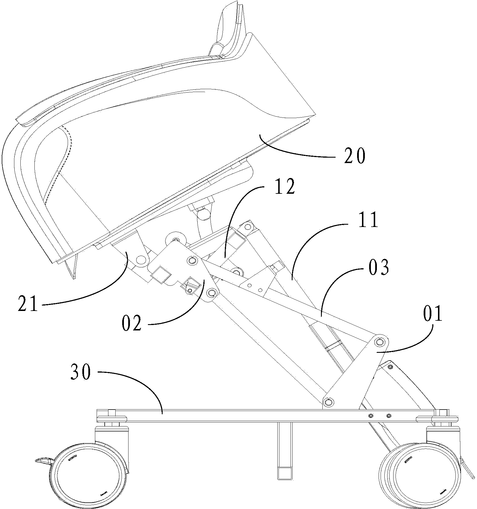 Multifunctional seat with body-lifting function