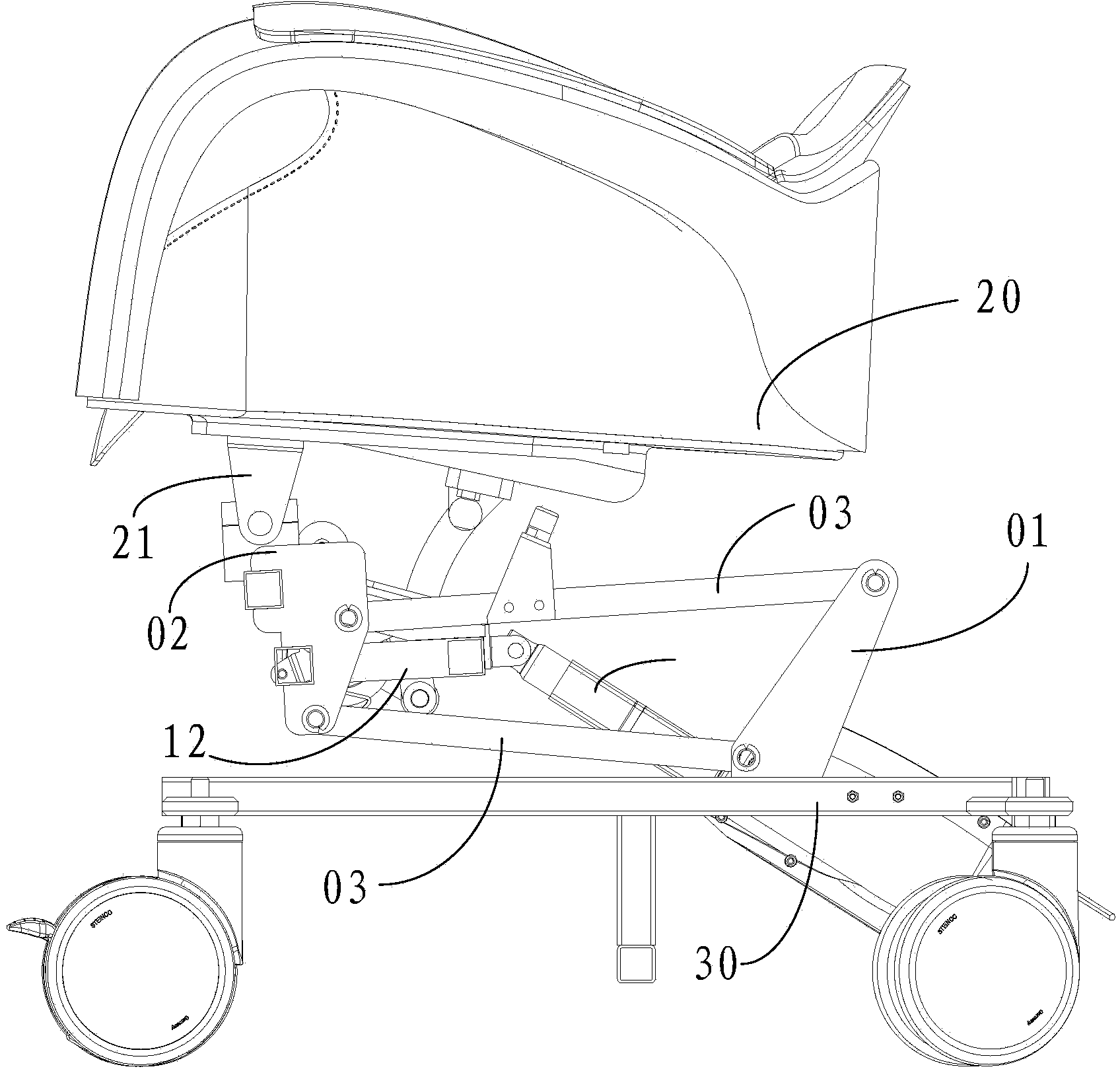 Multifunctional seat with body-lifting function