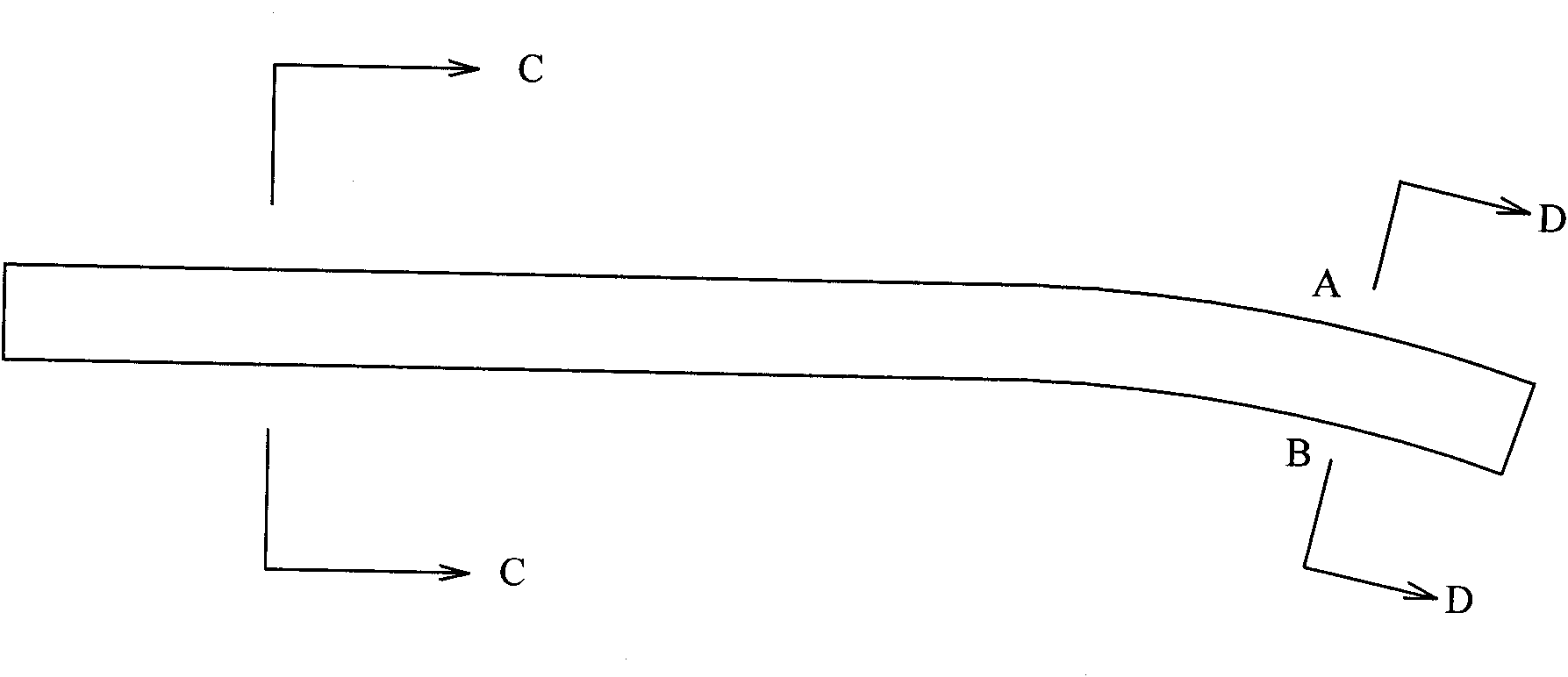 Rotating flexible shaft supporting tube formed by asymmetrically combing double-substrate type supporting blades