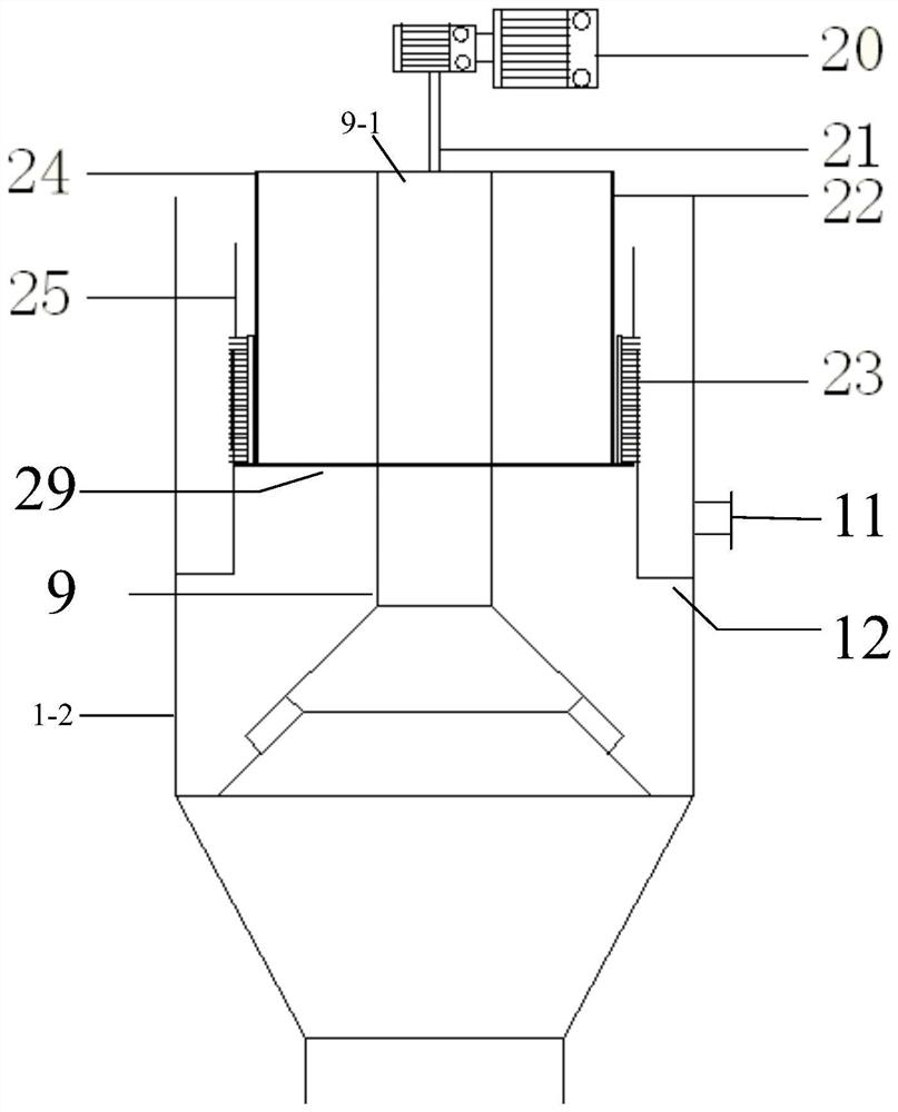 An anoxic fluidized bed device for treating industrial wastewater