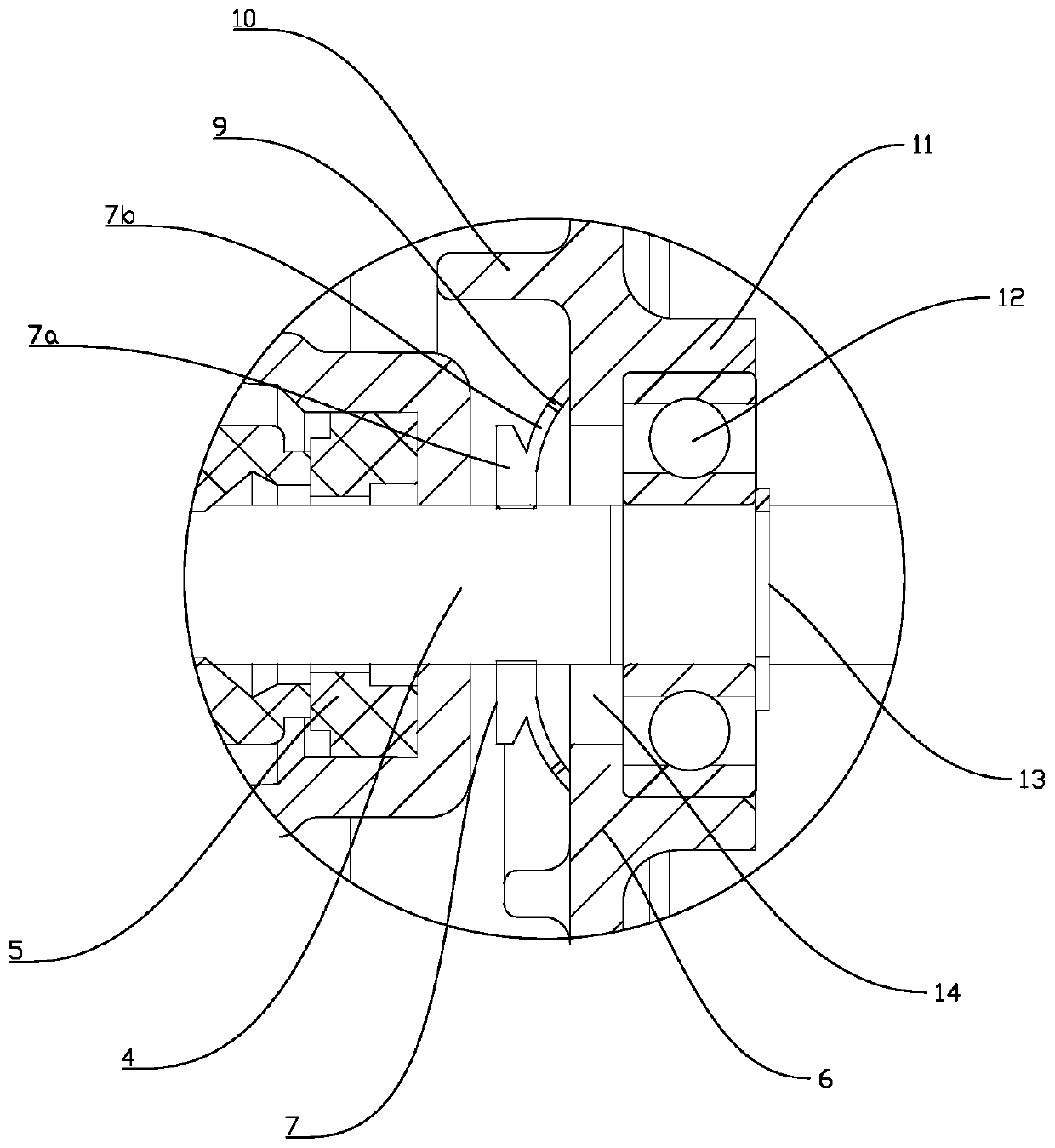 Water retaining ring structure of water pump