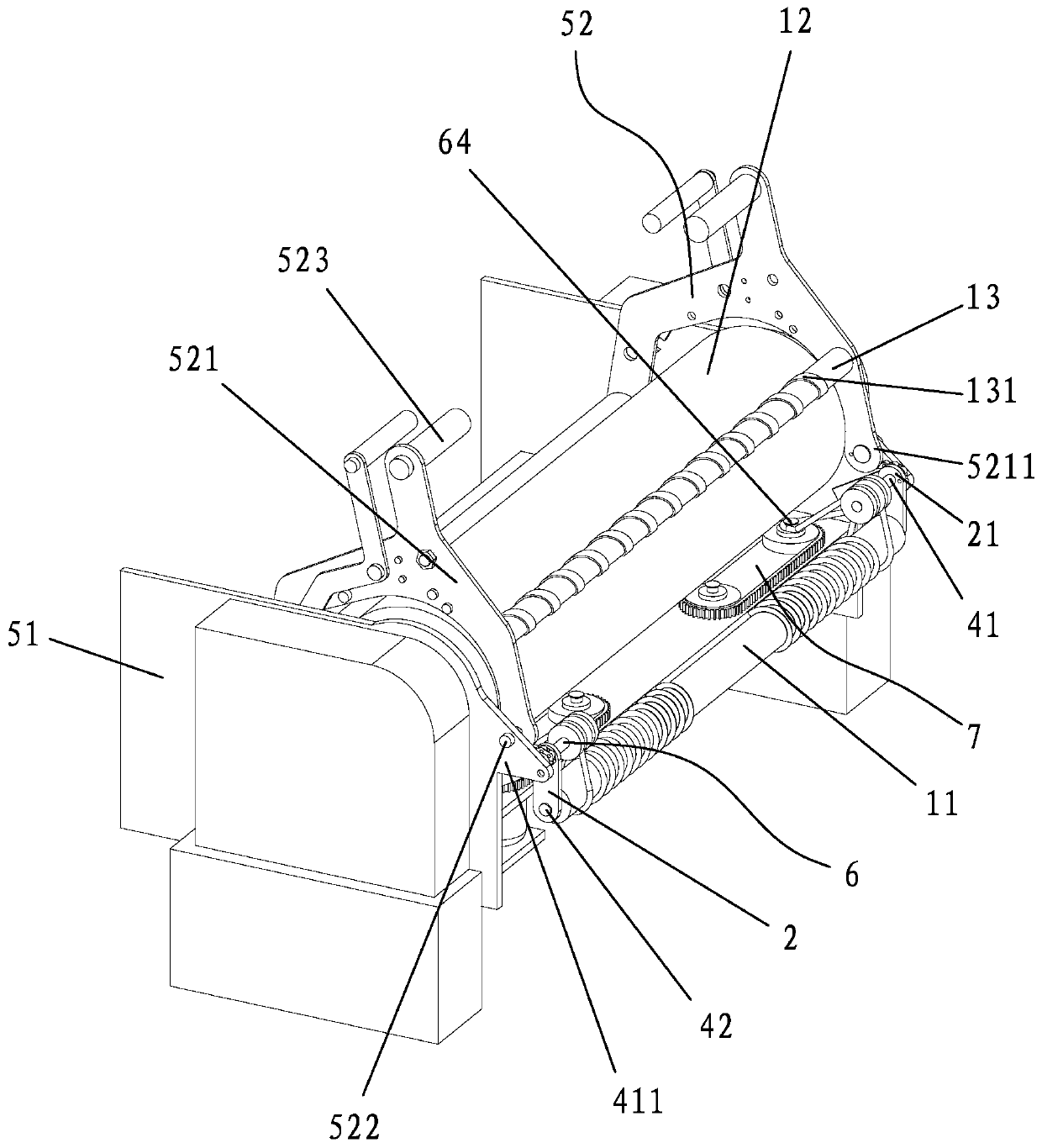 Moving device of roller, conveying mechanism and cloth paving machine