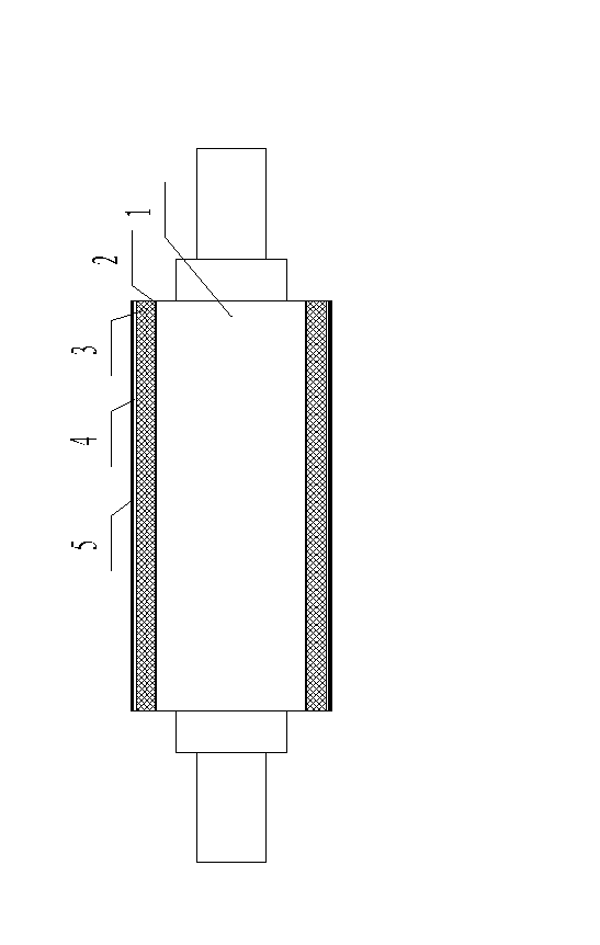 Teflon rubber roller and production method thereof