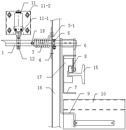 Lifting and pulling linkage device of car top type safety gear