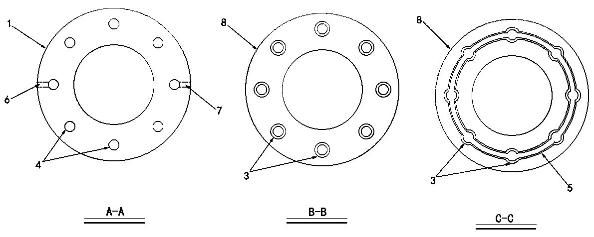 Sleeve end plate for achieving grouting connection and PHC pipe pile