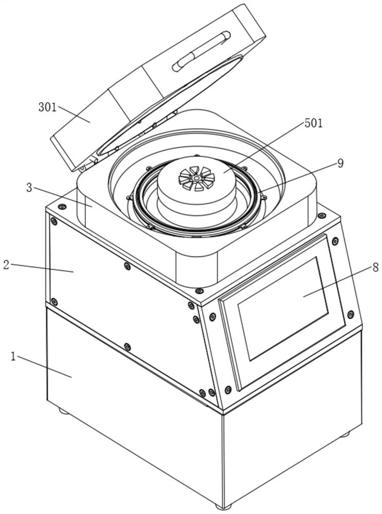 Spin coater with light path