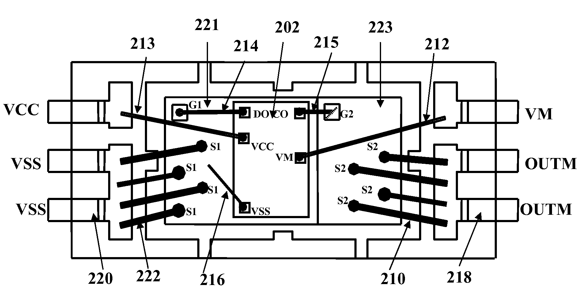 Stacked-die package for battery power management