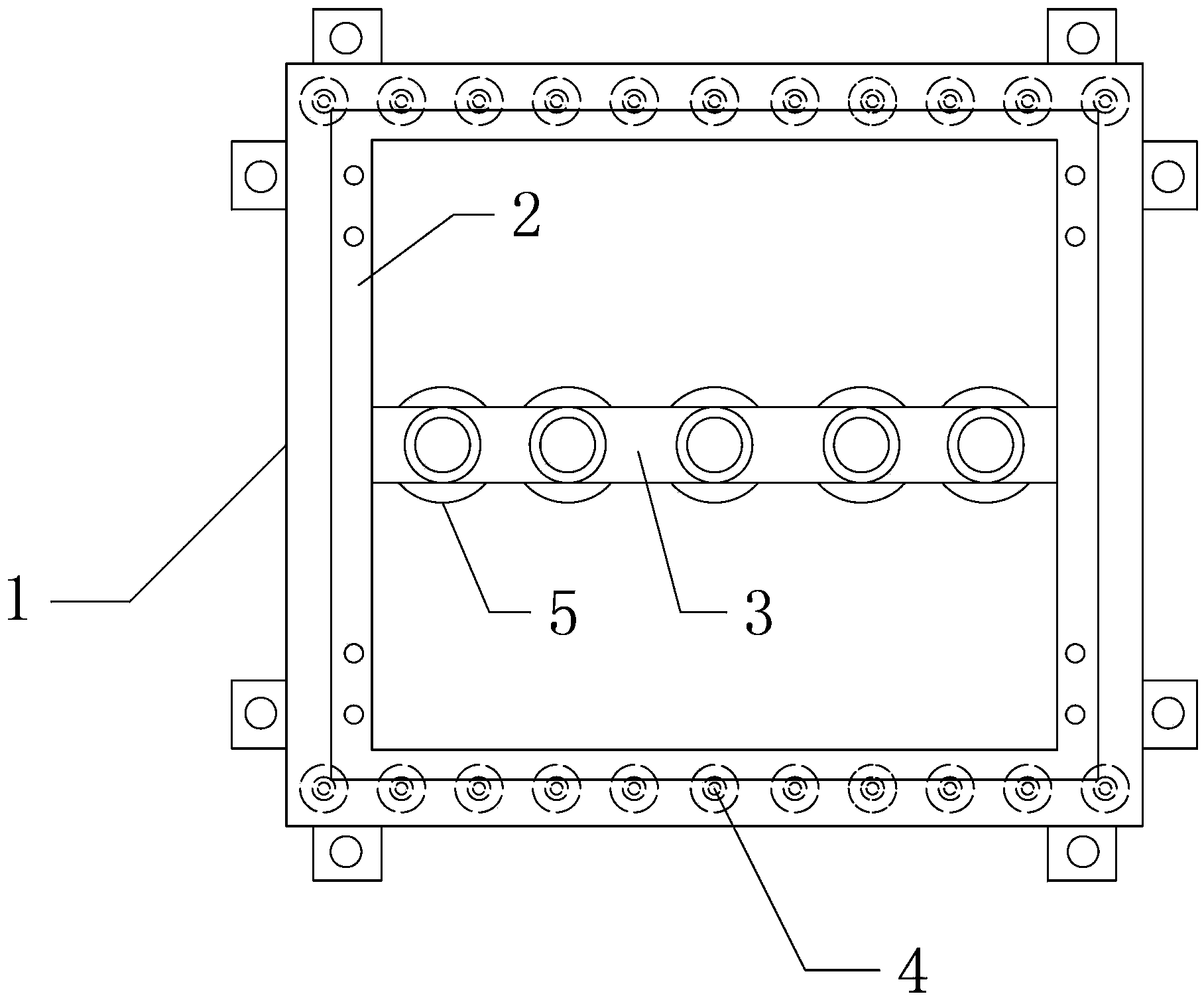 Roller-type large LED panel fixing bracket