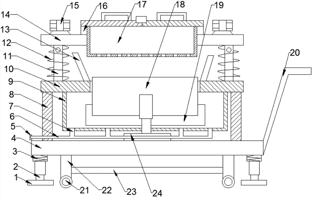 Sewage recycling equipment for cleaning concrete tank truck