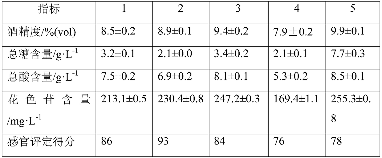 Anthocyanin-rich fermented flower wine and preparation method thereof