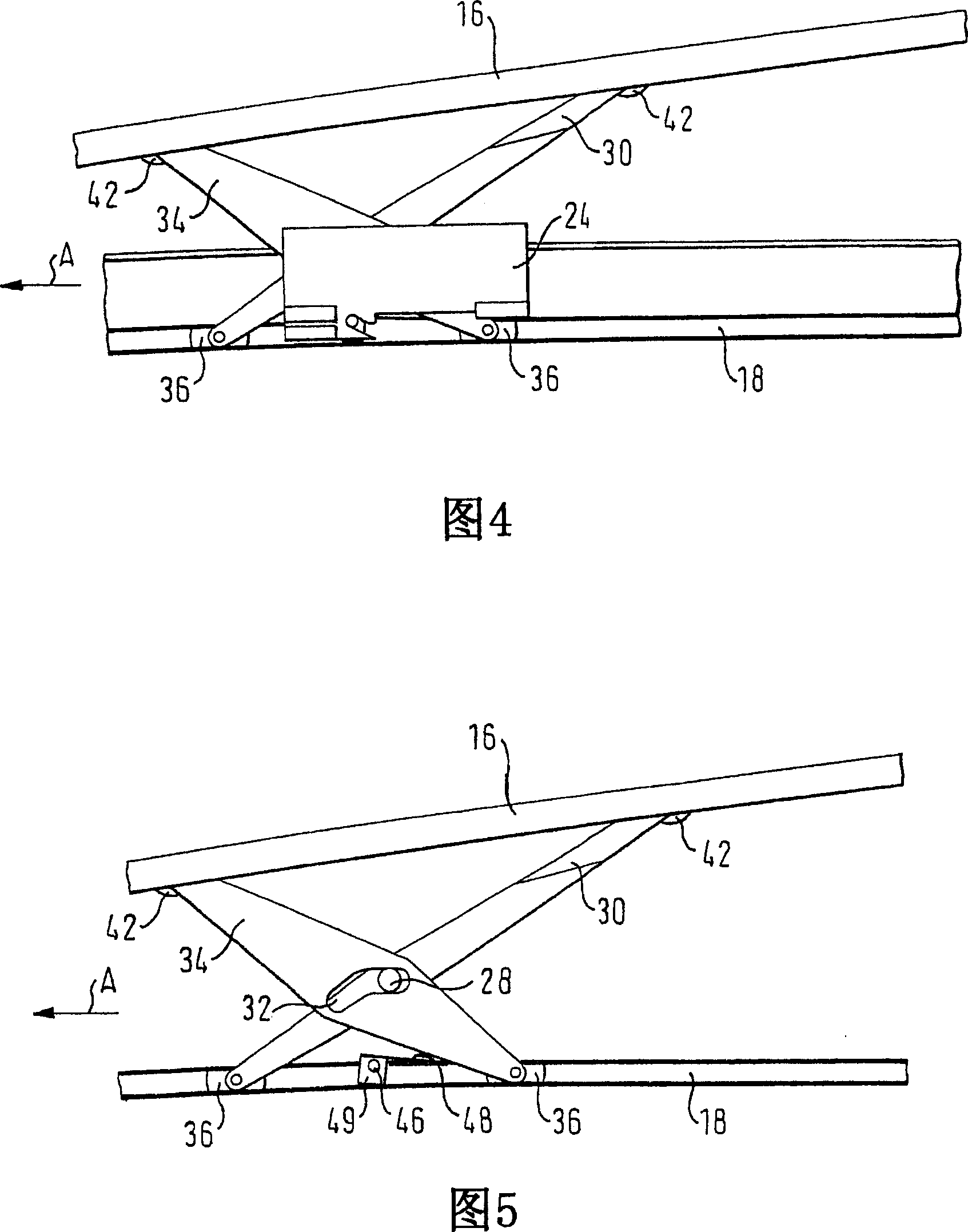 Lifting mechanism for a sliding roof and a vehicle roof with such mechanism