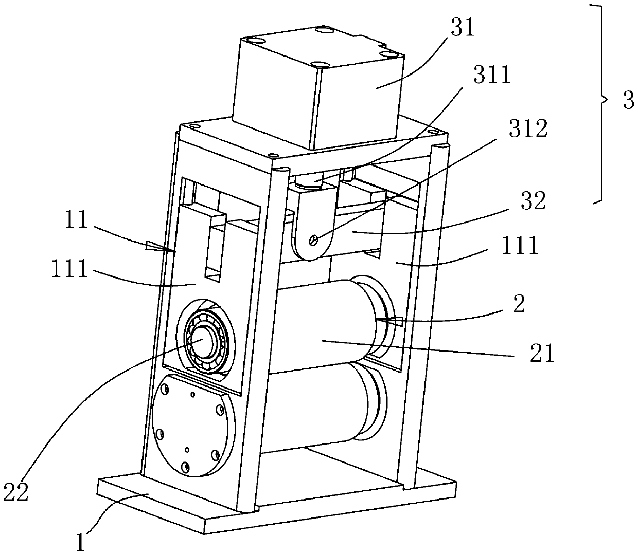 Compression roller self-adaptive compression structure, ultrasonic machining device and mask machine,