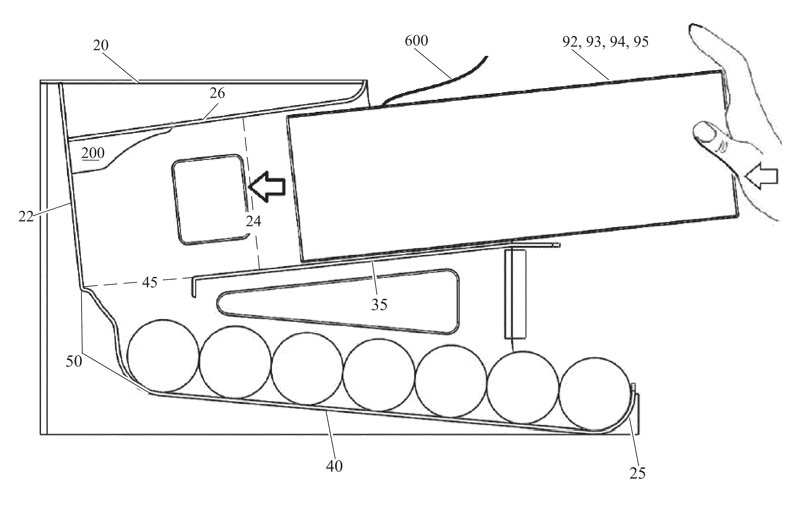 Dispenser for rolling product and dispenser cartridges