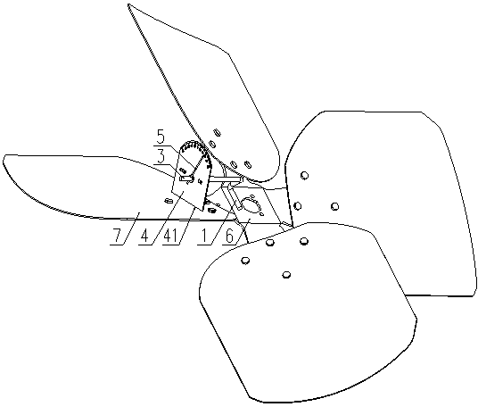 Measuring device for mounting angles of blades of axial flow fan