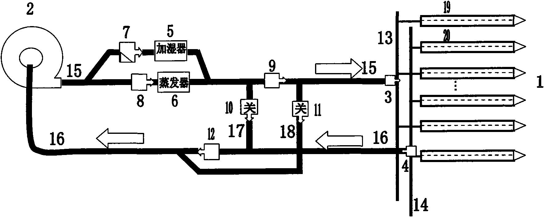 Automatic control system of intelligent low-temperature grain storage and control method thereof