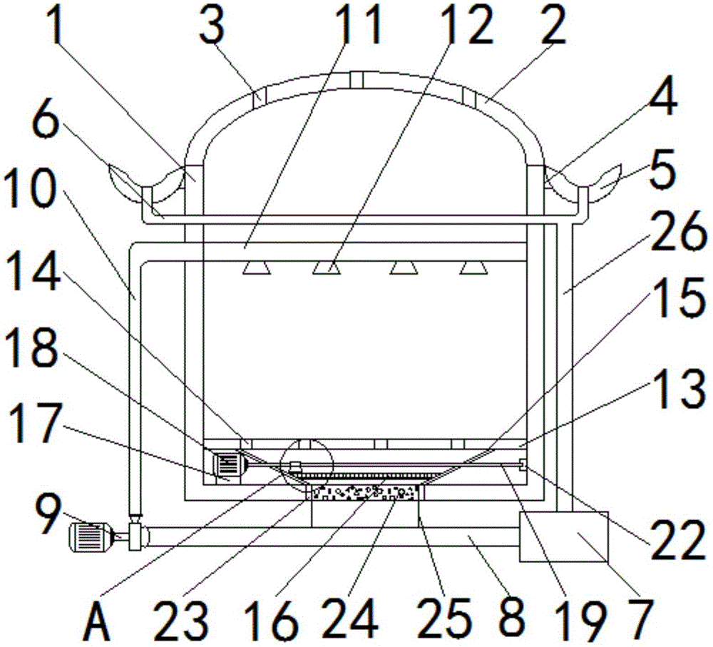 Vegetable planting greenhouse recycling residual water