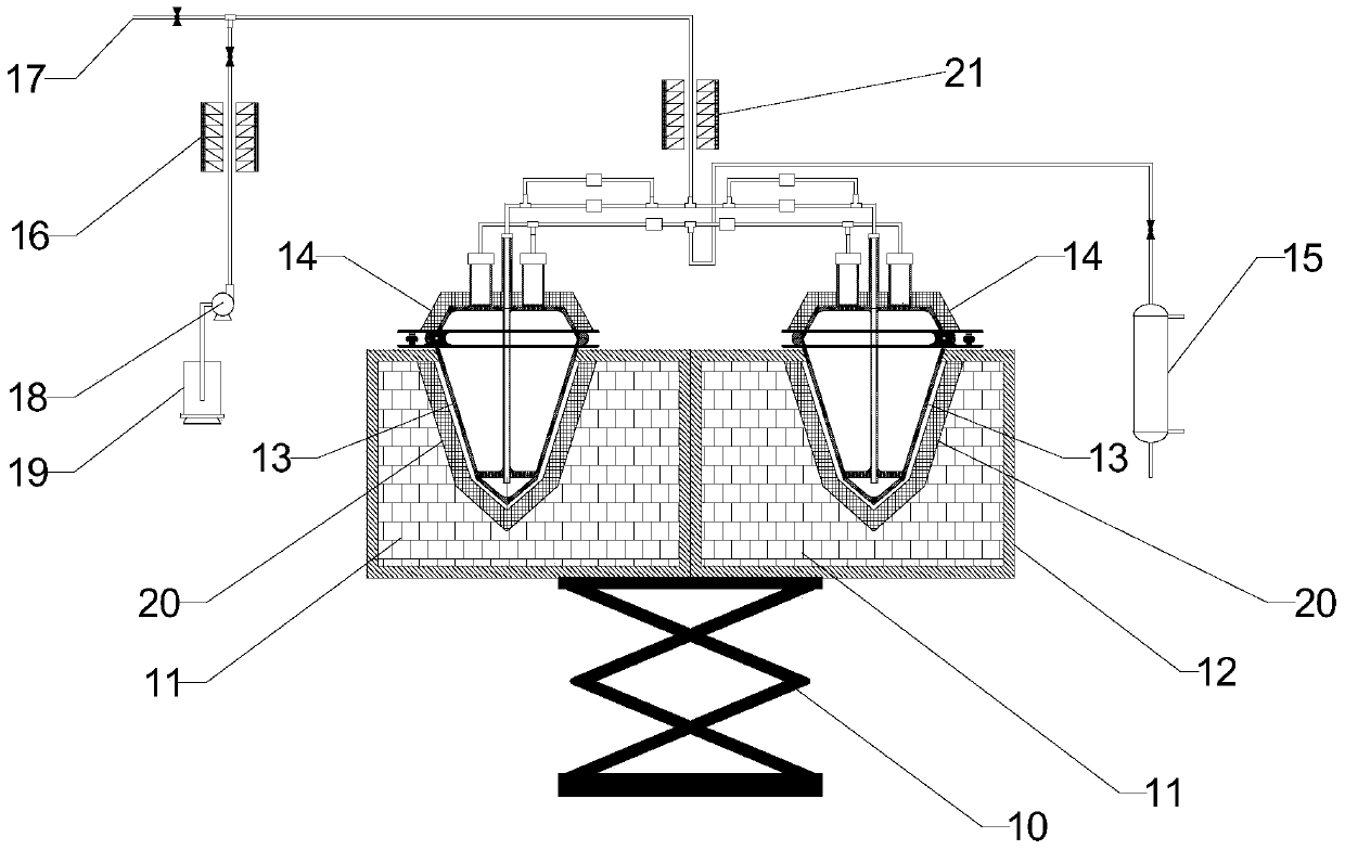 A catalyst hydrothermal aging device and aging method