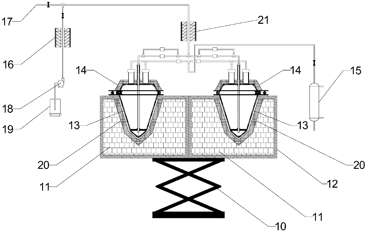 A catalyst hydrothermal aging device and aging method