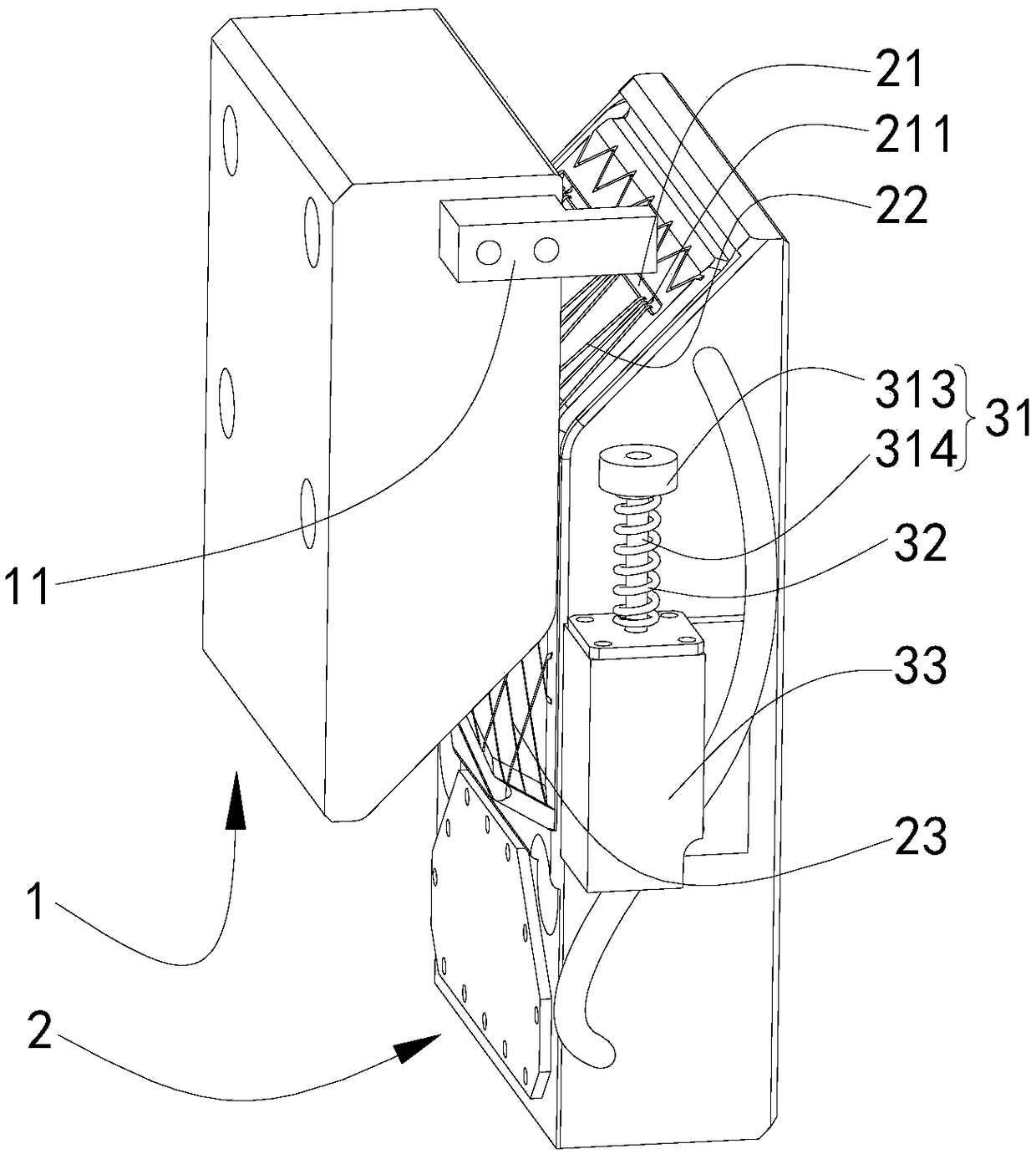 Self-oil-feeding type punching-mold guide component and punching mold